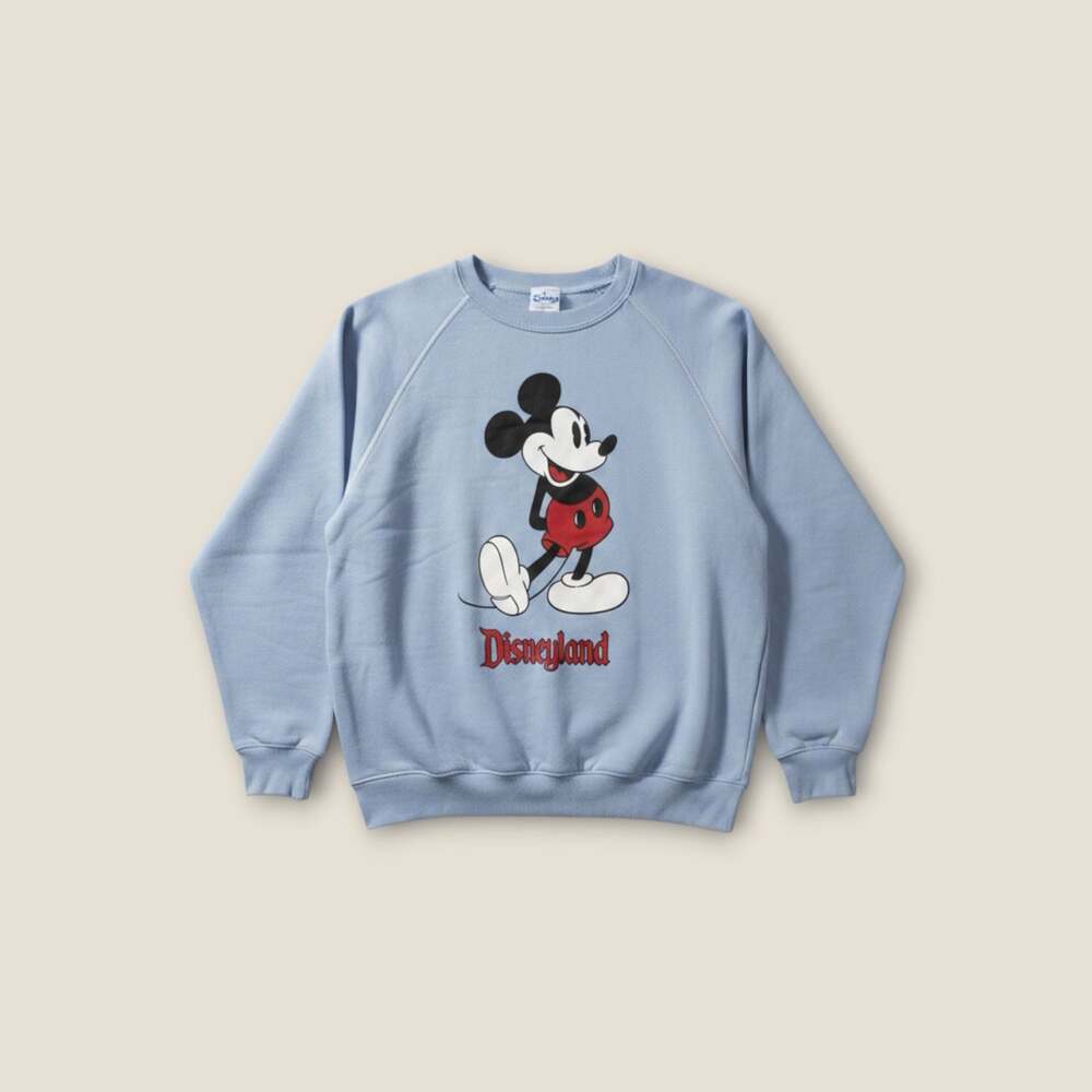 Disney Parks Mickey Mouse Crewneck Sweatshirt Light Blue